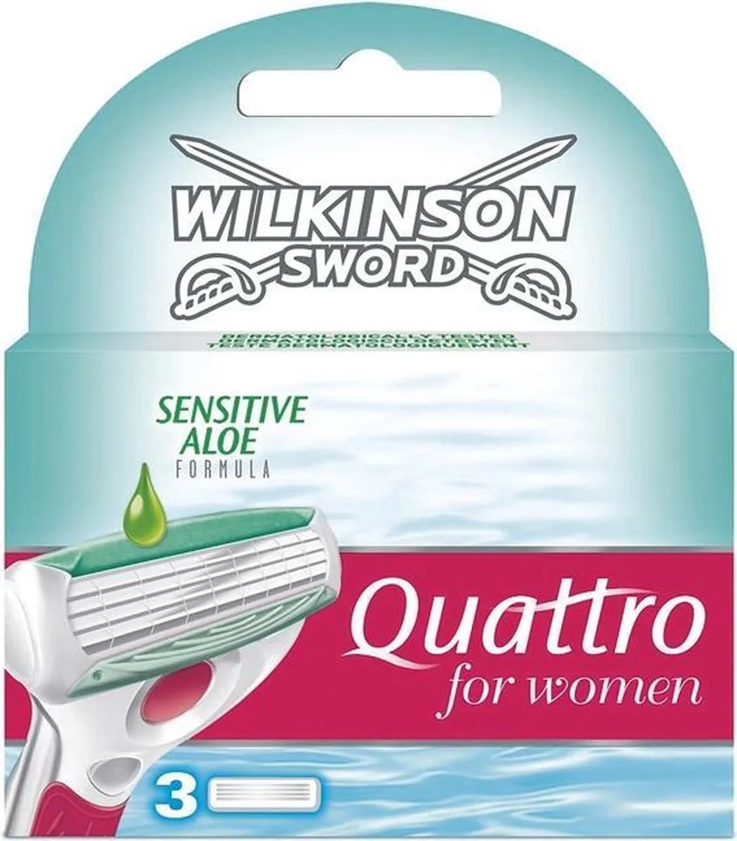 Wilkinson Sword Sensitive Quattro Vrouwen - 4 Scheermesjes - 3 Stuks