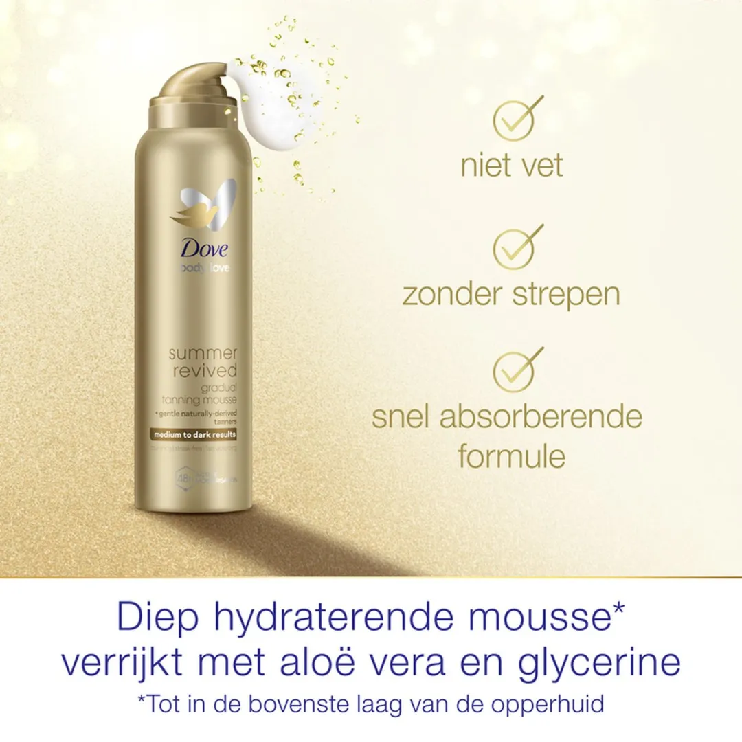 Dove Body Love Zelfbruinende Bodymousse Summer Revived 150ml - Medium - afbeelding 6 van 6