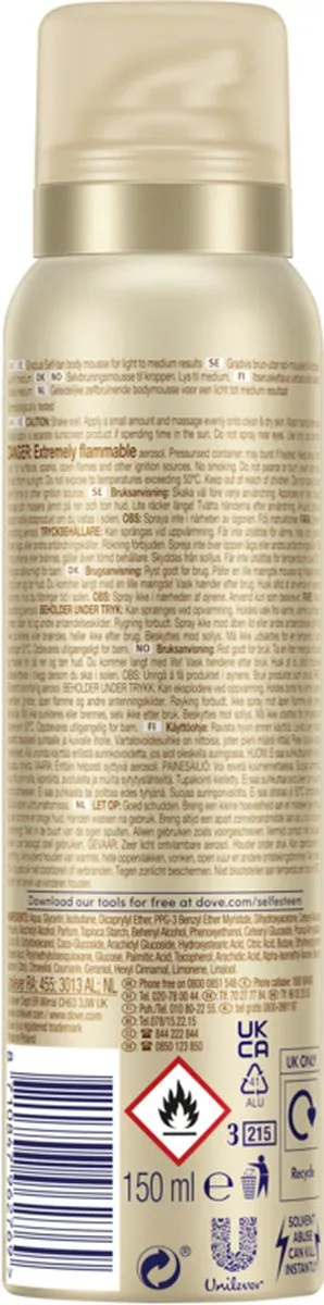 Dove Body Love Zelfbruinende Bodymousse Summer Revived 150ml - Medium
