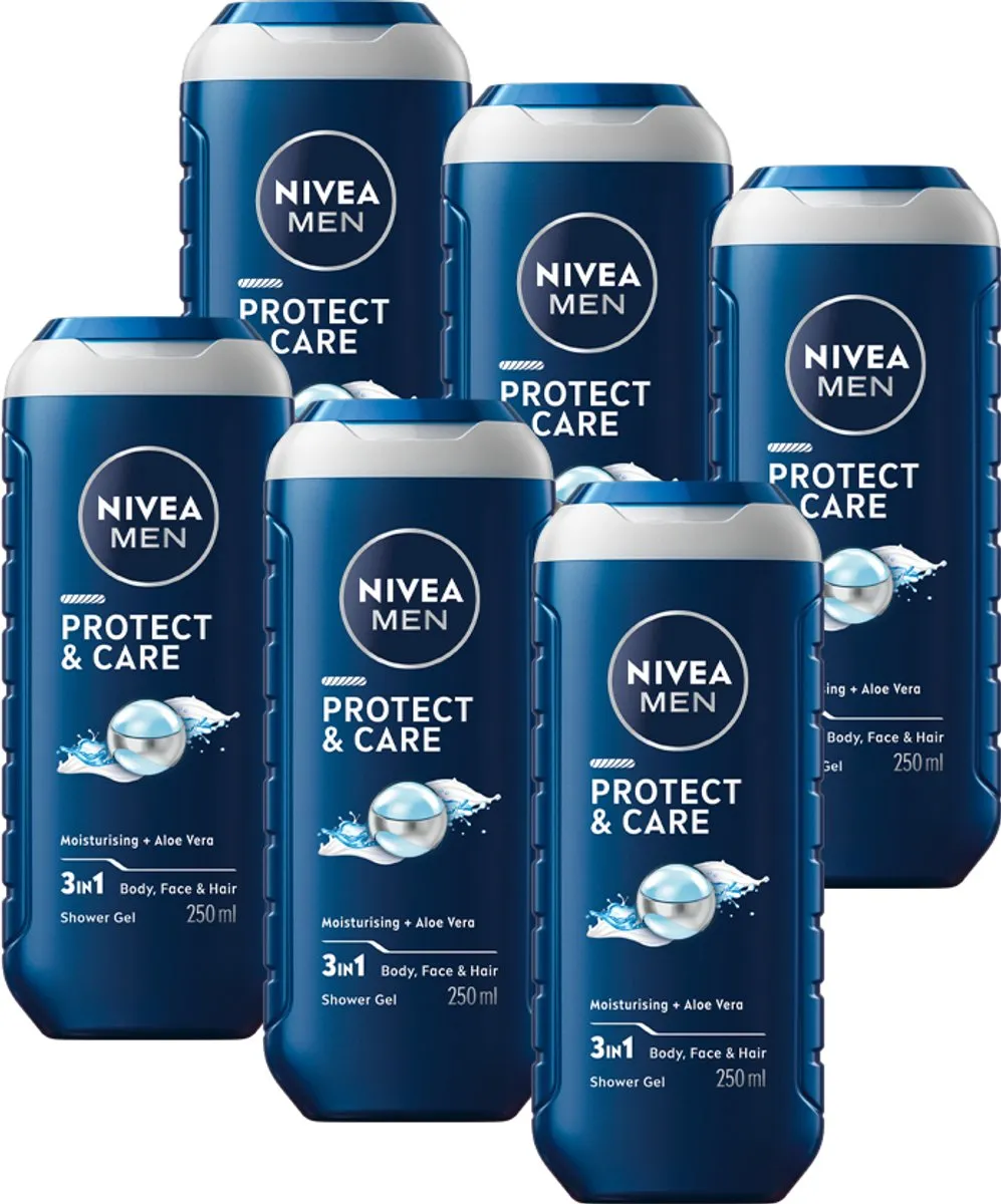 NIVEA MEN Protect & Care Douchegel 3-in-1 - 6x250ml