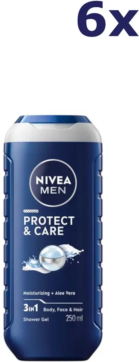 NIVEA MEN Protect & Care Douchegel 3-in-1 - 6x250ml