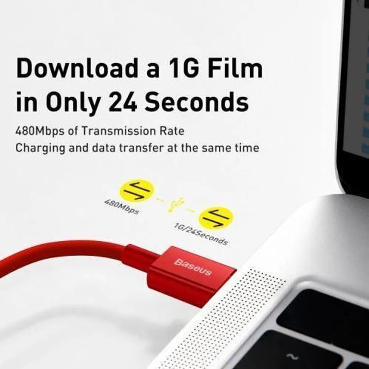 Baseus Superior Series USB-C naar Lightning PD 20W - 1m Rood