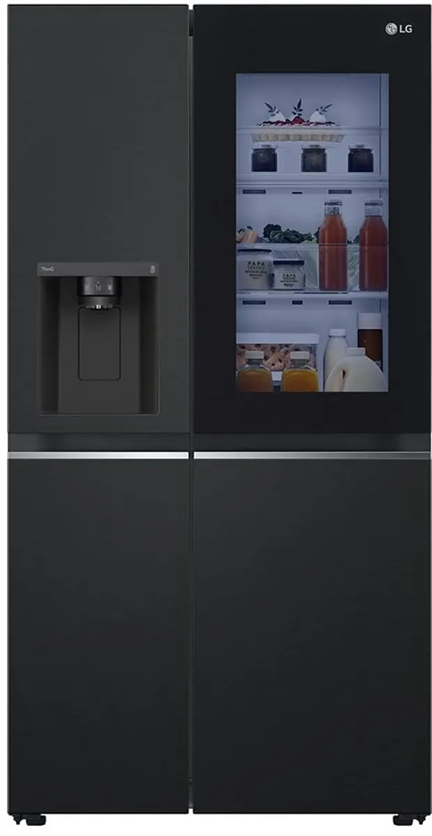 LG InstaView GSGV80EPLD Amerikaanse Koelkast Vrijstaand 635L - Zwart/Grafiet