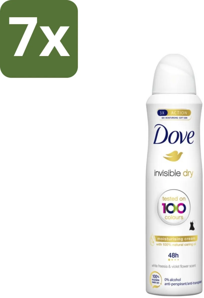 Dove Deodorant Spray Invisible Dry - 1050ml (7x150ml)