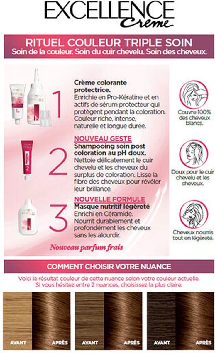 L'Oréal Paris Excellence Crème Tinte #53 Castaño Claro Dorado - 3ml