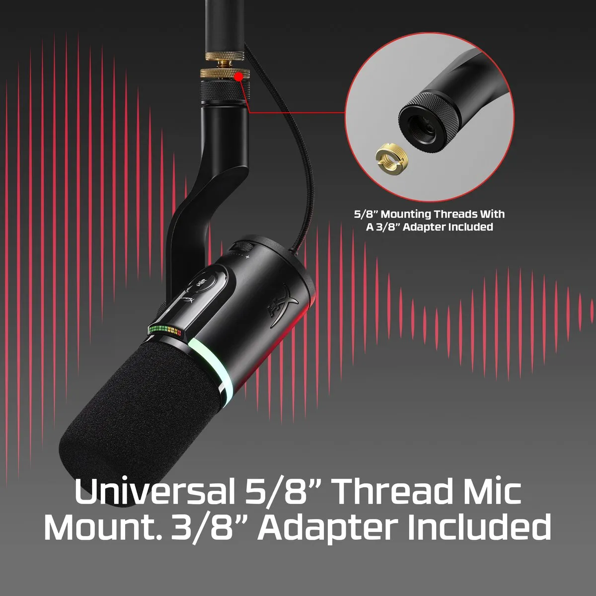 HyperX FlipCast B2CM1AA USB/XLR Microfoon - Zwart