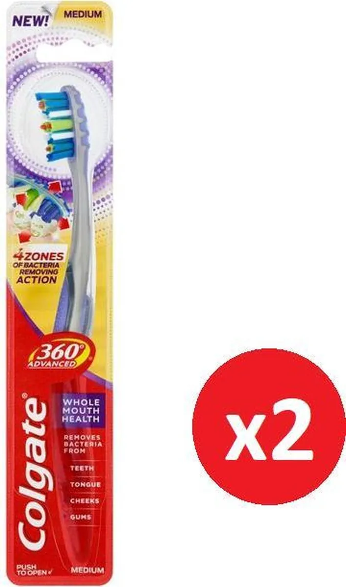 Colgate Tandenborstel 360° Advanced - 2 Stuks