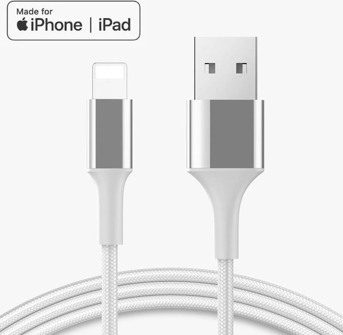 Baseus StarTech.com KD13110 Lightning naar USB-kabel 2m - Wit