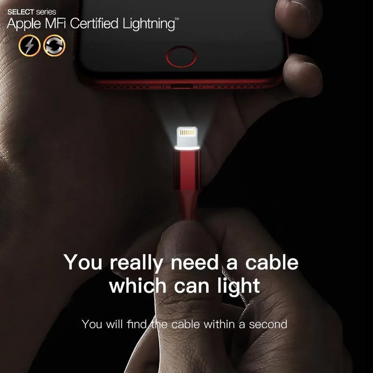 Baseus StarTech.com KD13110 Lightning naar USB-kabel 2m - Wit