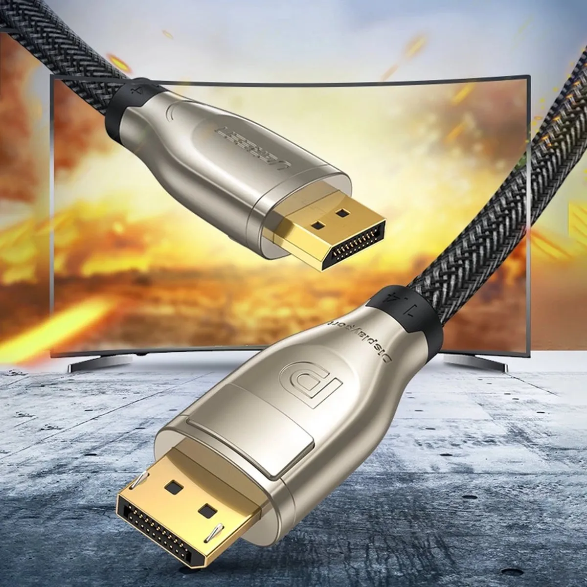 Ugreen DP112 DP1.4 DisplayPort Kabel 3m - Zwart - afbeelding 6 van 6