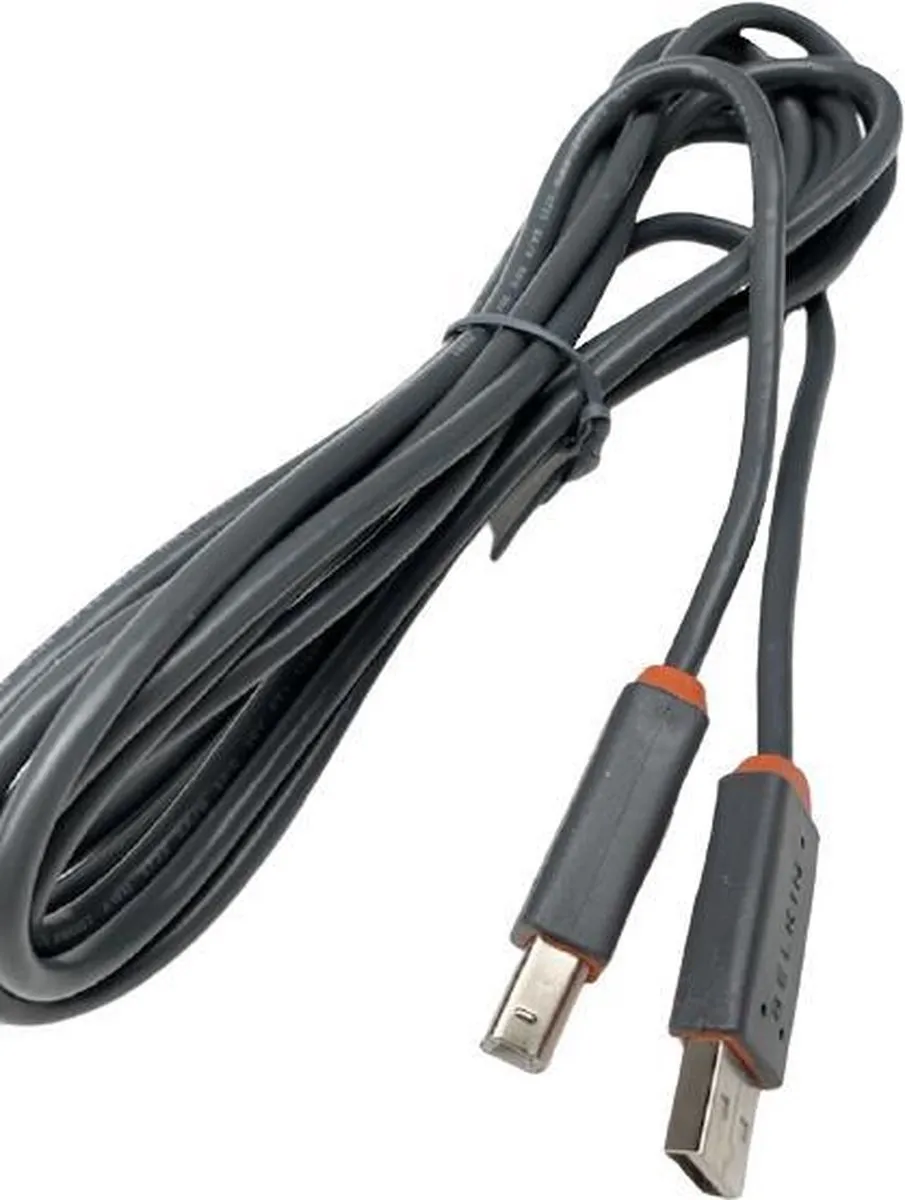 Belkin USB-kabel A/B 3m - Grijs/Oranje