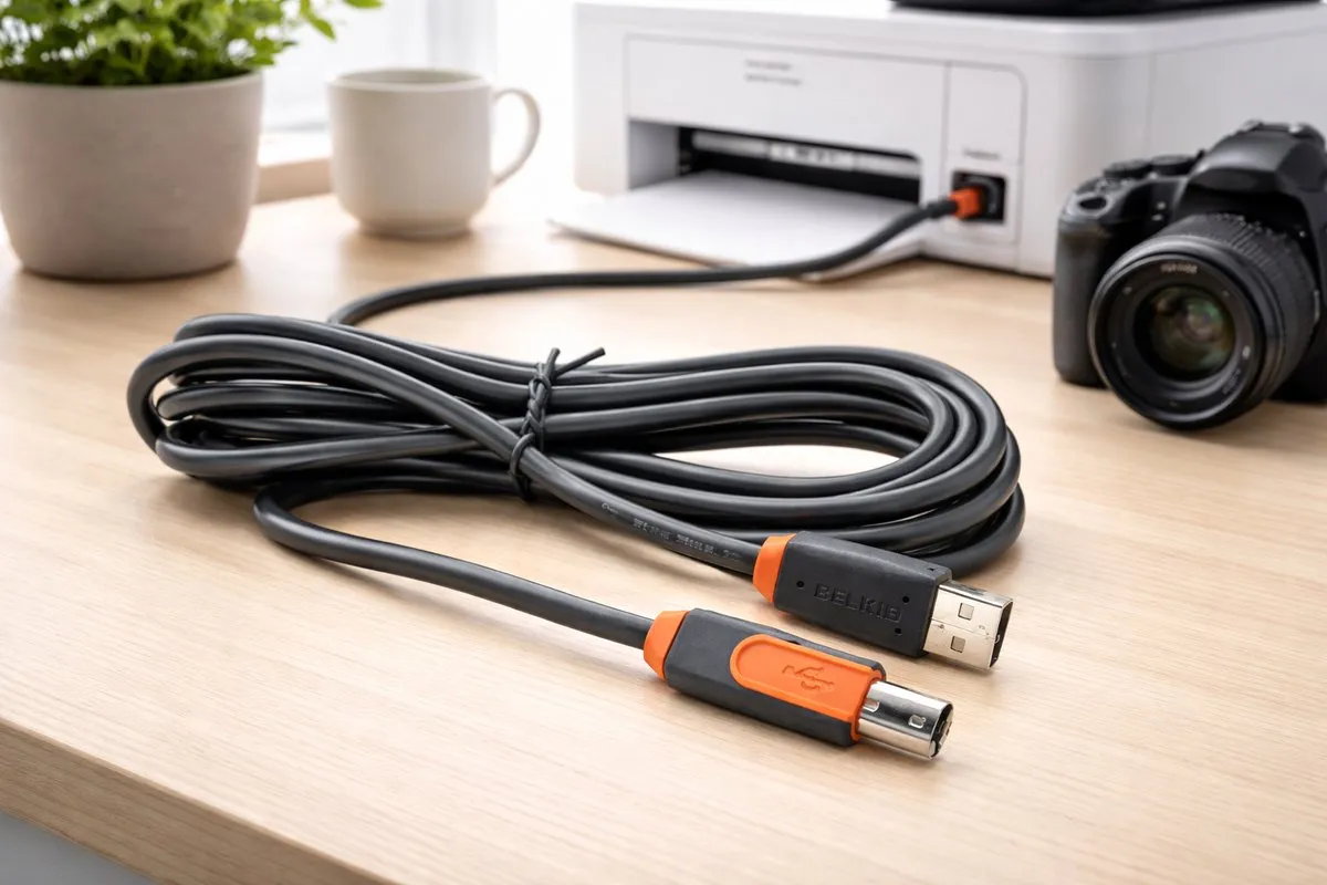 Belkin USB-kabel A/B 3m - Grijs/Oranje - afbeelding 6 van 6