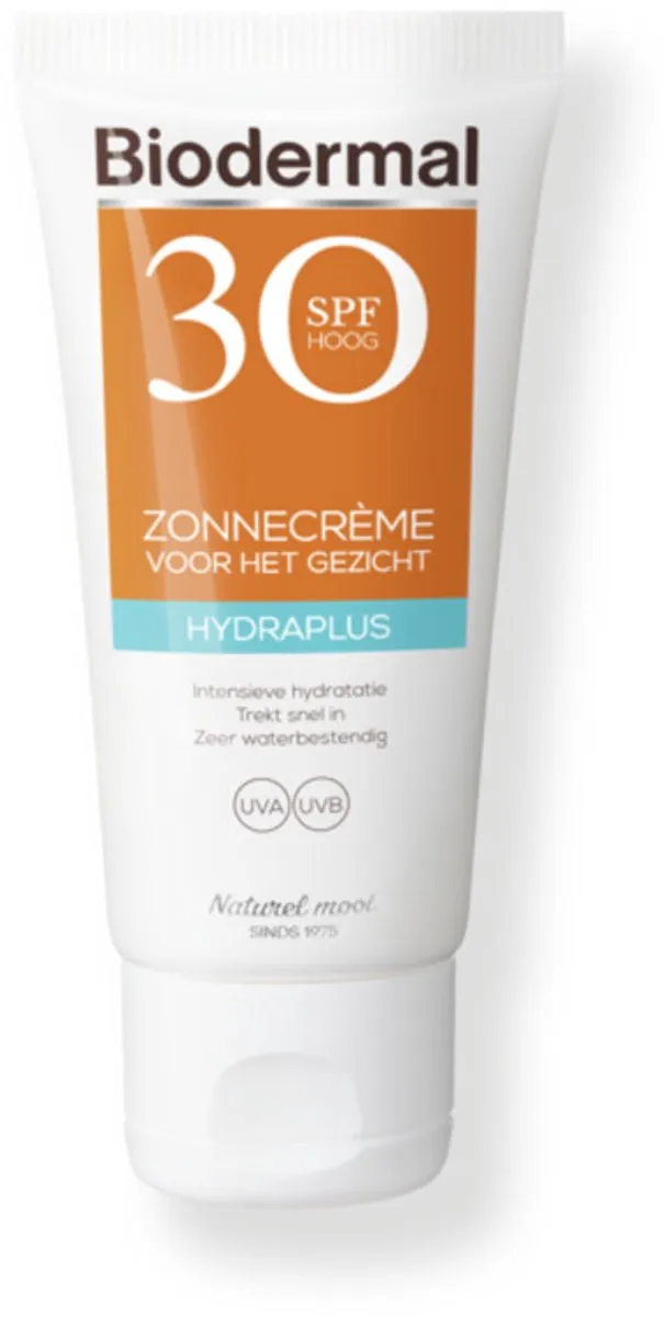 Biodermal Zonnecrème Gezicht Hydraplus SPF 30