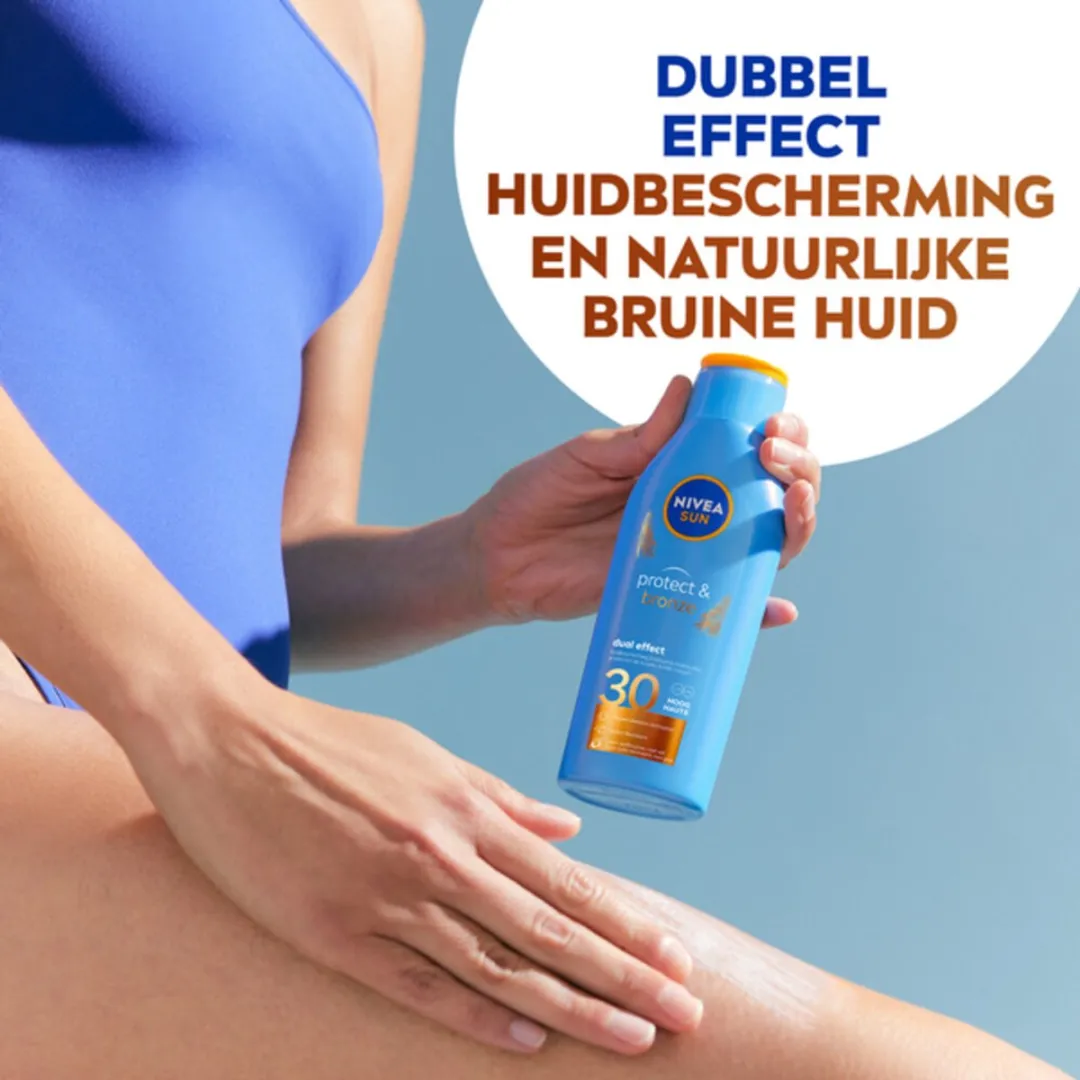 NIVEA Sun Protect & Bronze Zonnemelk SPF 30 - 3x200ml