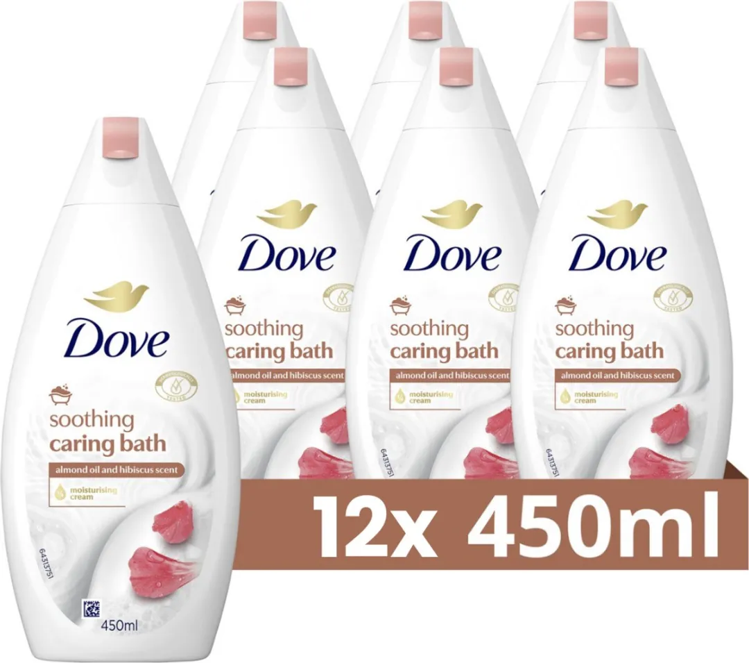 Dove Caring Bath Almond 450ml - 12 Stuks