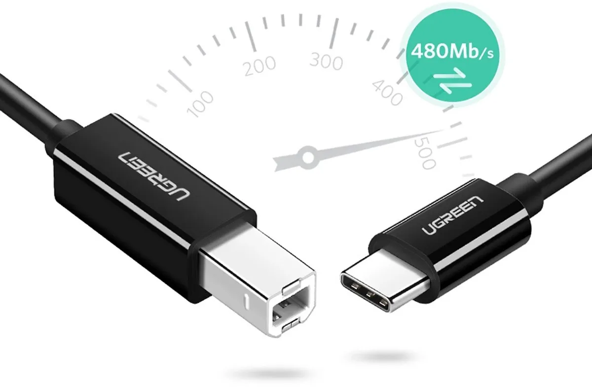 Ugreen Printerkabel USB 2.0 USB-C 1m - Zwart