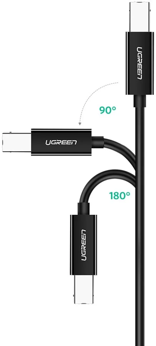 Ugreen Printerkabel USB 2.0 USB-C 1m - Zwart