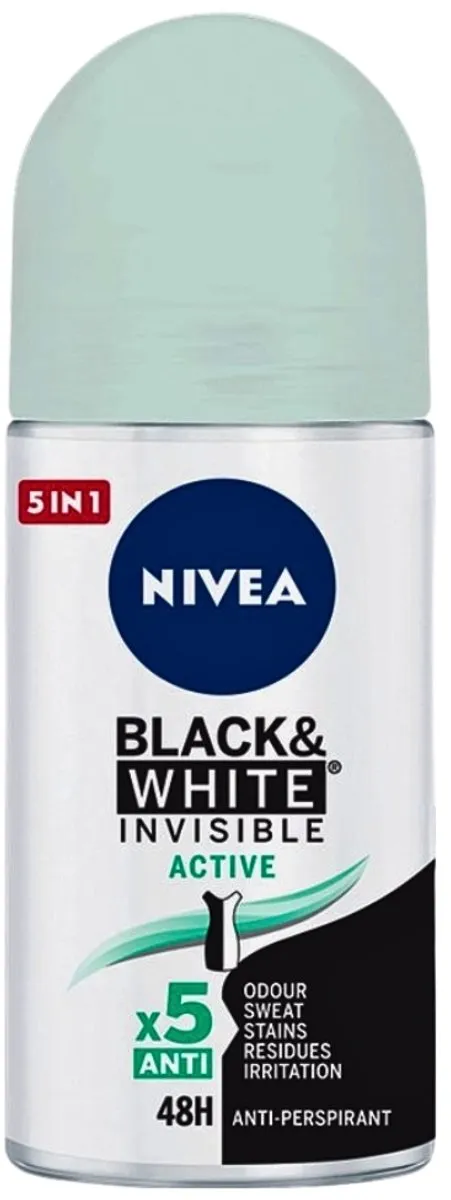 NIVEA Black & White Invisible Deodorant Roller 100ml