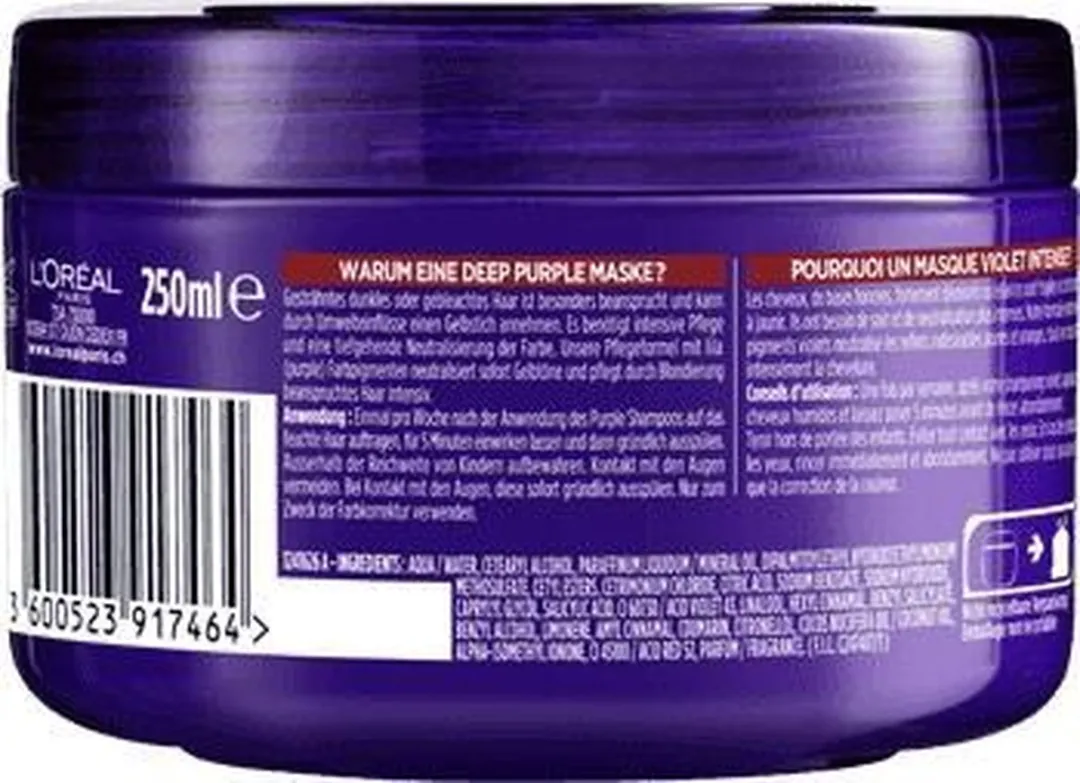L'Oréal Paris Elsève Deep Purple Haarmasker 250ml - Blond