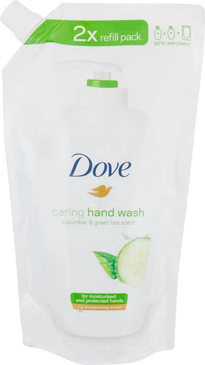 Dove Handzeep Navulling Caring Cucumber & Green Tea 5x500ml - afbeelding 6 van 6