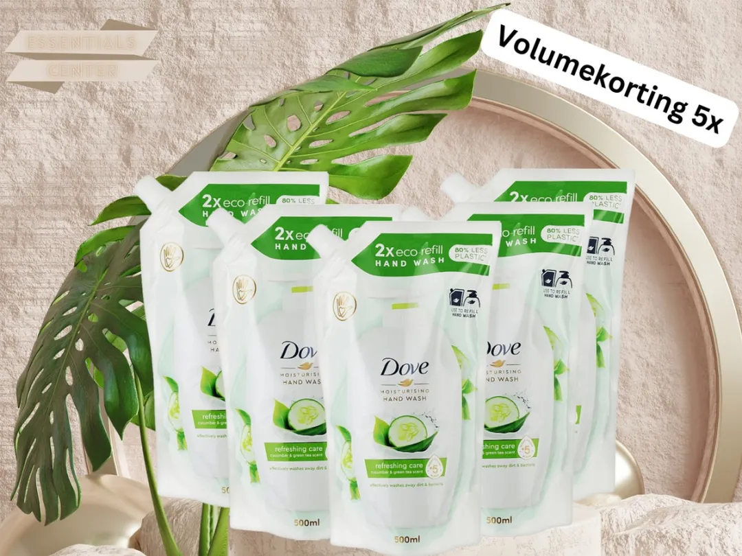 Dove Handzeep Navulling Caring Cucumber & Green Tea 5x500ml