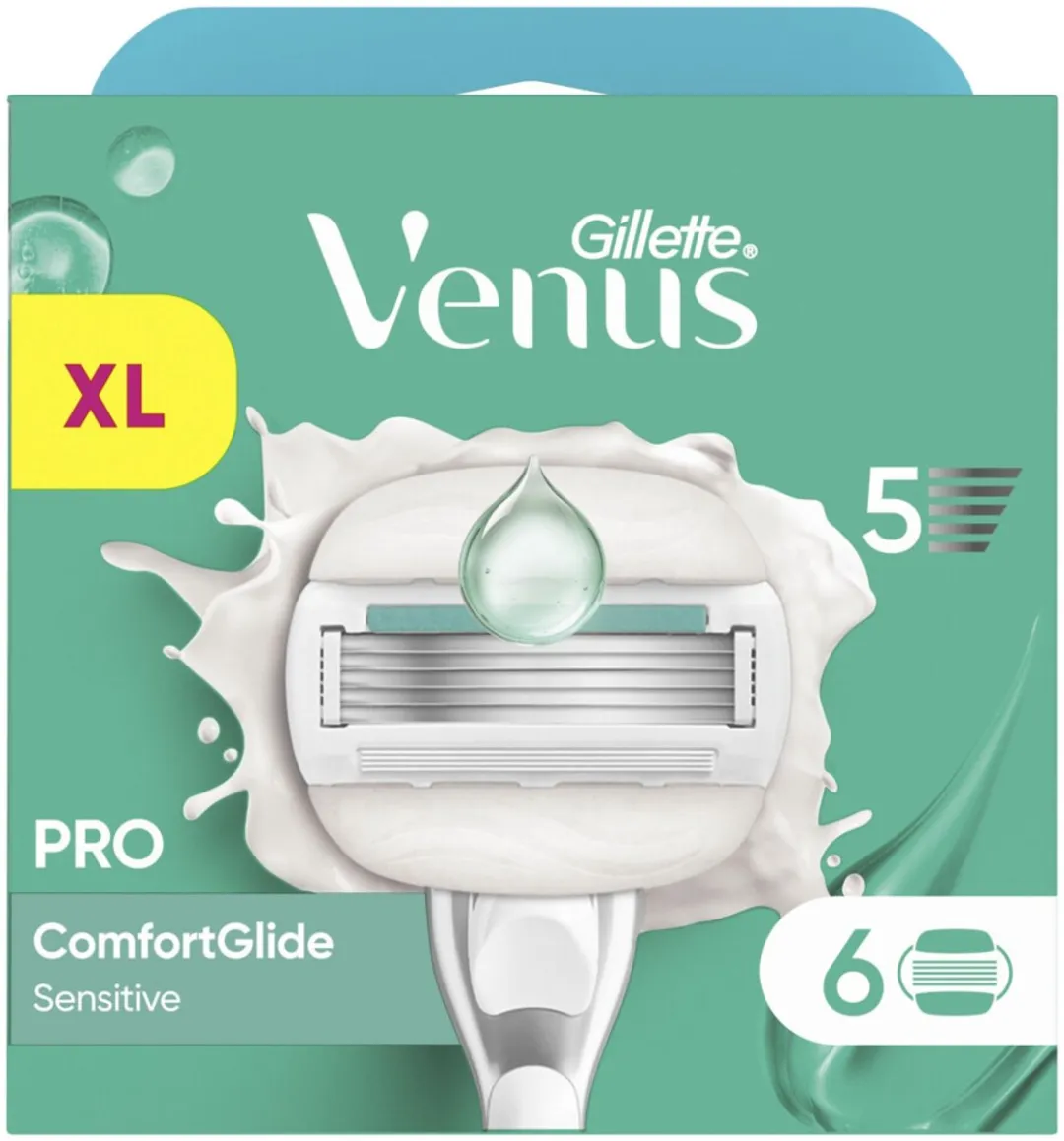 Gillette Venus Pro ComfortGlide Sensitive Scheermesjes - 6 Stuks