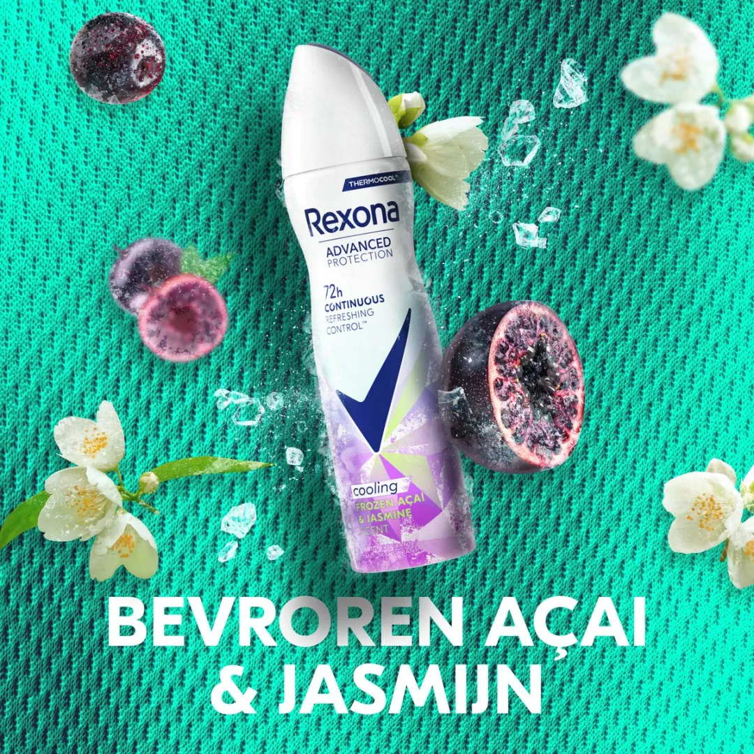 Rexona Women Advanced Protection Thermocool Anti-Transpirant Spray - Frozen Açai & Jasmine - met Continuous Refreshing Control - 6 x 150 ml