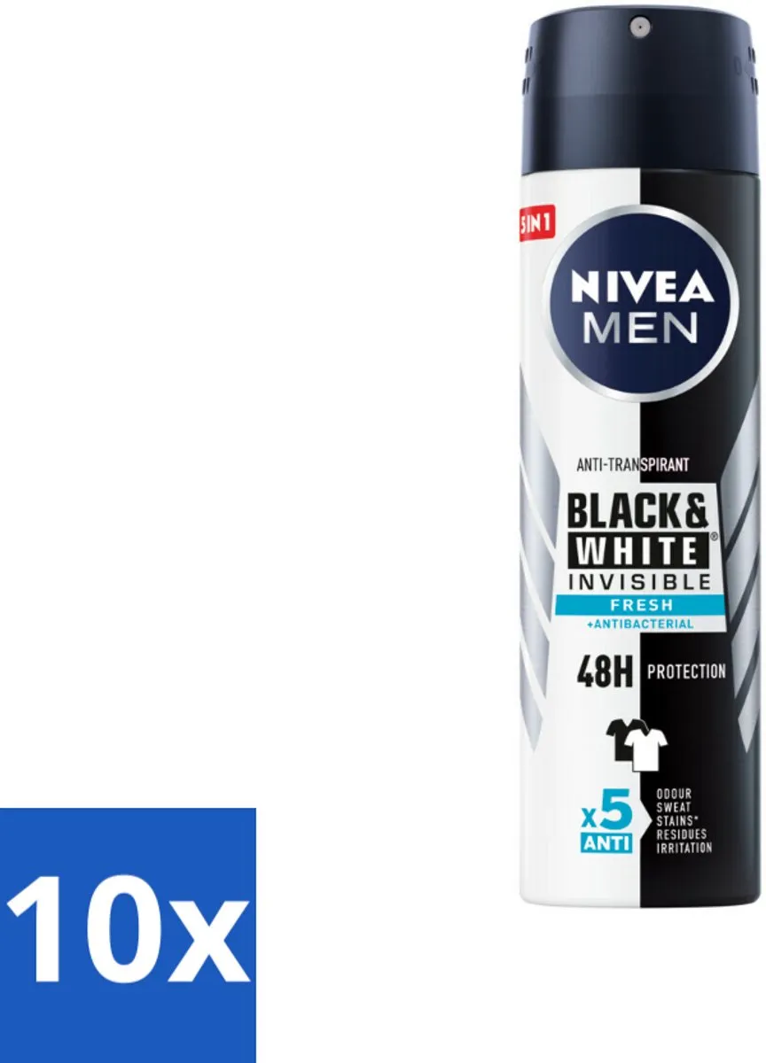 NIVEA Men Invisible Black & White Fresh Deo Spray 150ml