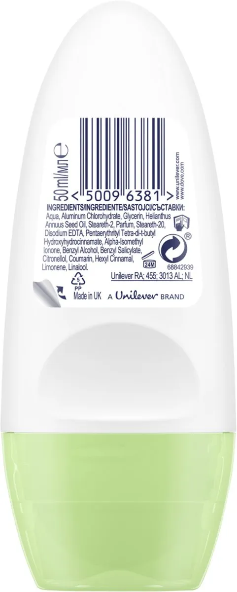 Dove Go Fresh Anti-transpirant Roller Cucumber - 6x50ml