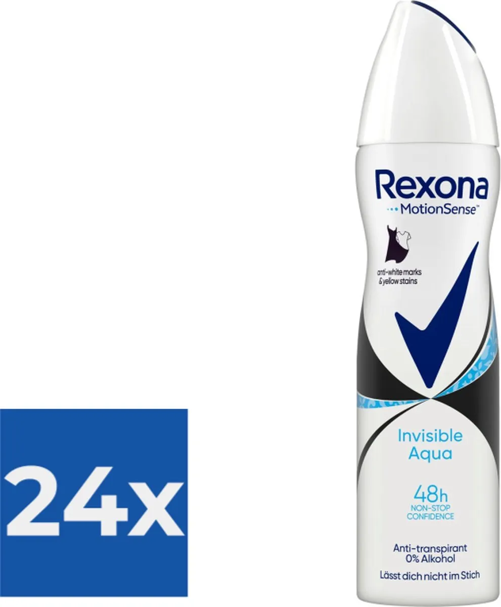 Rexona Deospray Invisible Aqua 150ml - 24 Stuks