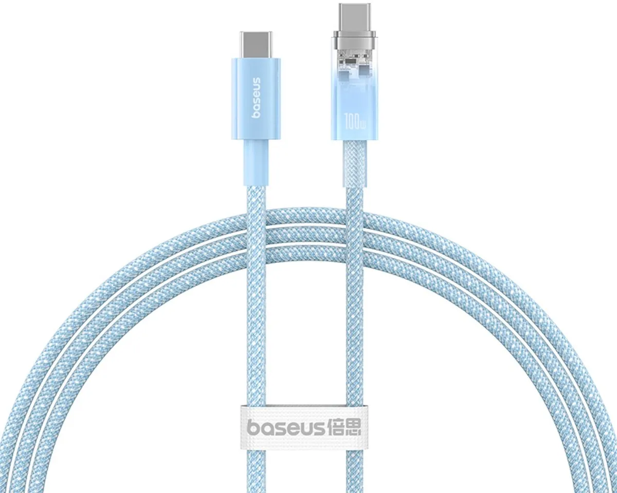 Baseus USB-C Kabel 100W Blauw