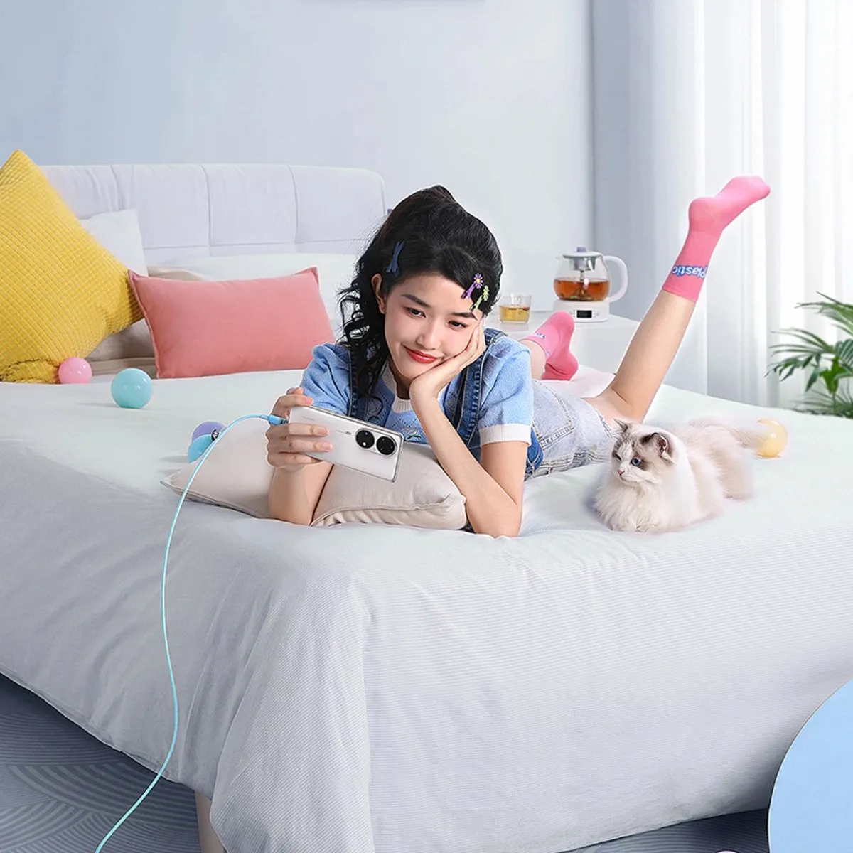 Baseus USB-C Kabel 100W Blauw