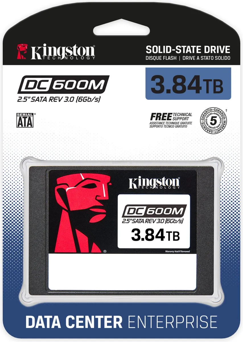 Hard Drive Kingston SEDC600M/3840G TLC 3D NAND 3,84 TB SSD