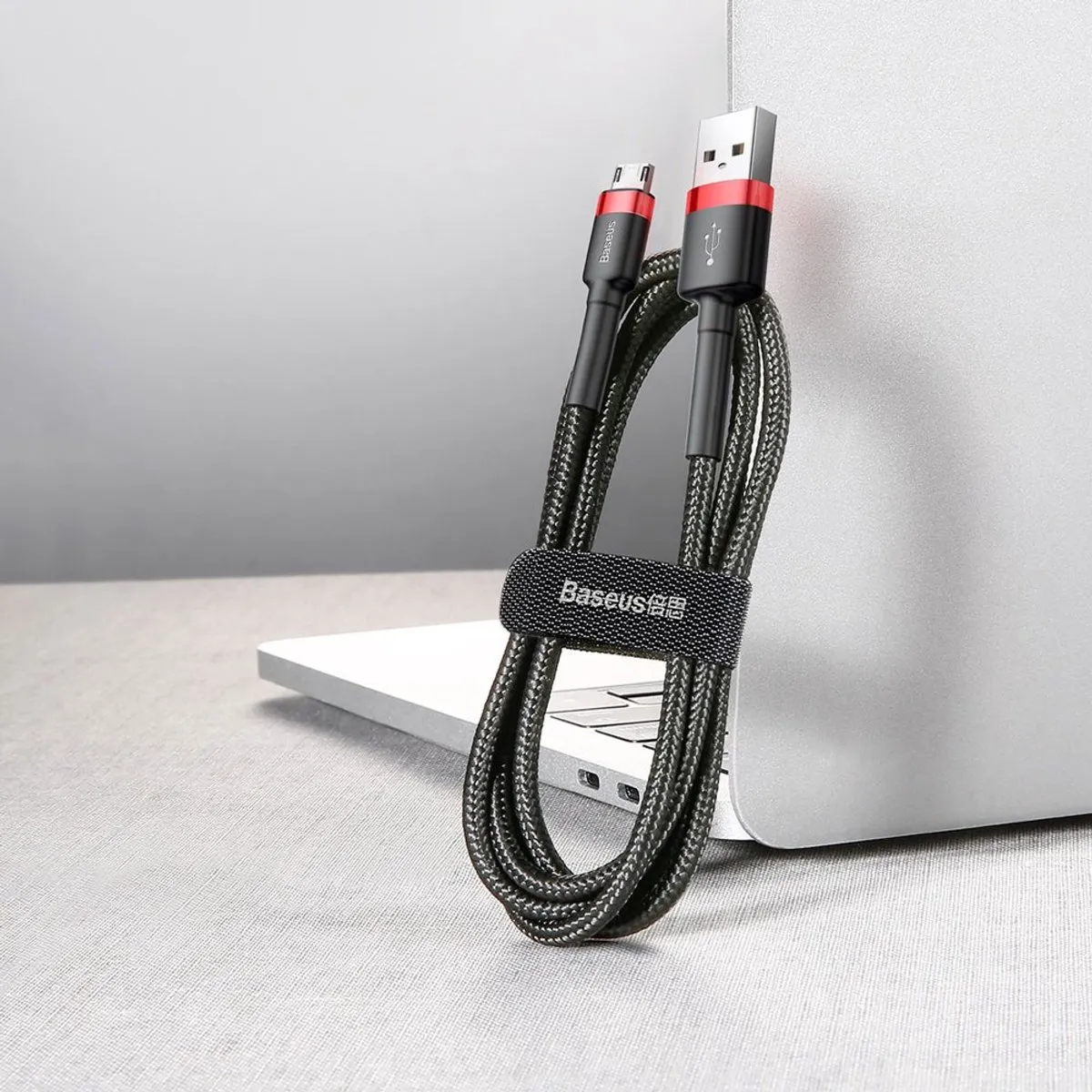 Baseus Universele USB naar Micro USB Kabel 2m 1.5A - Zwart/Rood
