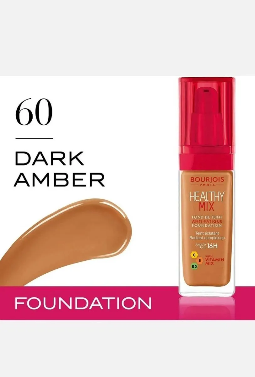 Bourjois Healthy Mix Anti-Fatigue Foundation 60 Dark Amber - 60ml