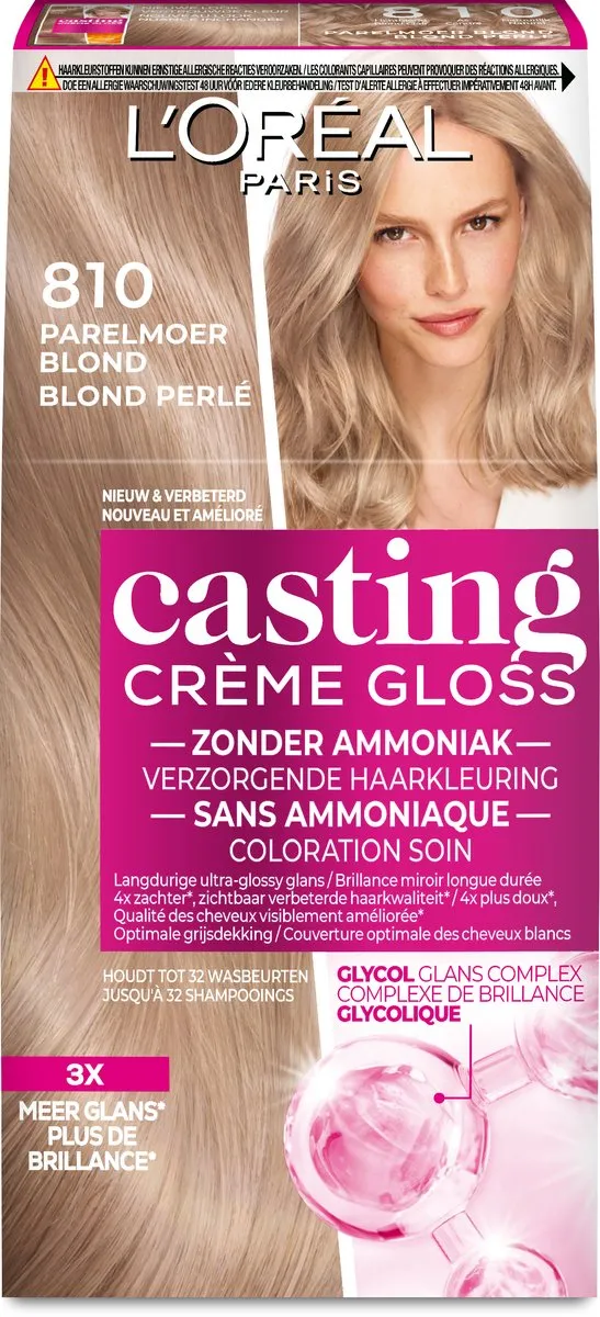 L'Oréal Paris Casting Crème Gloss 810 Parelmoer Blond - 250ml