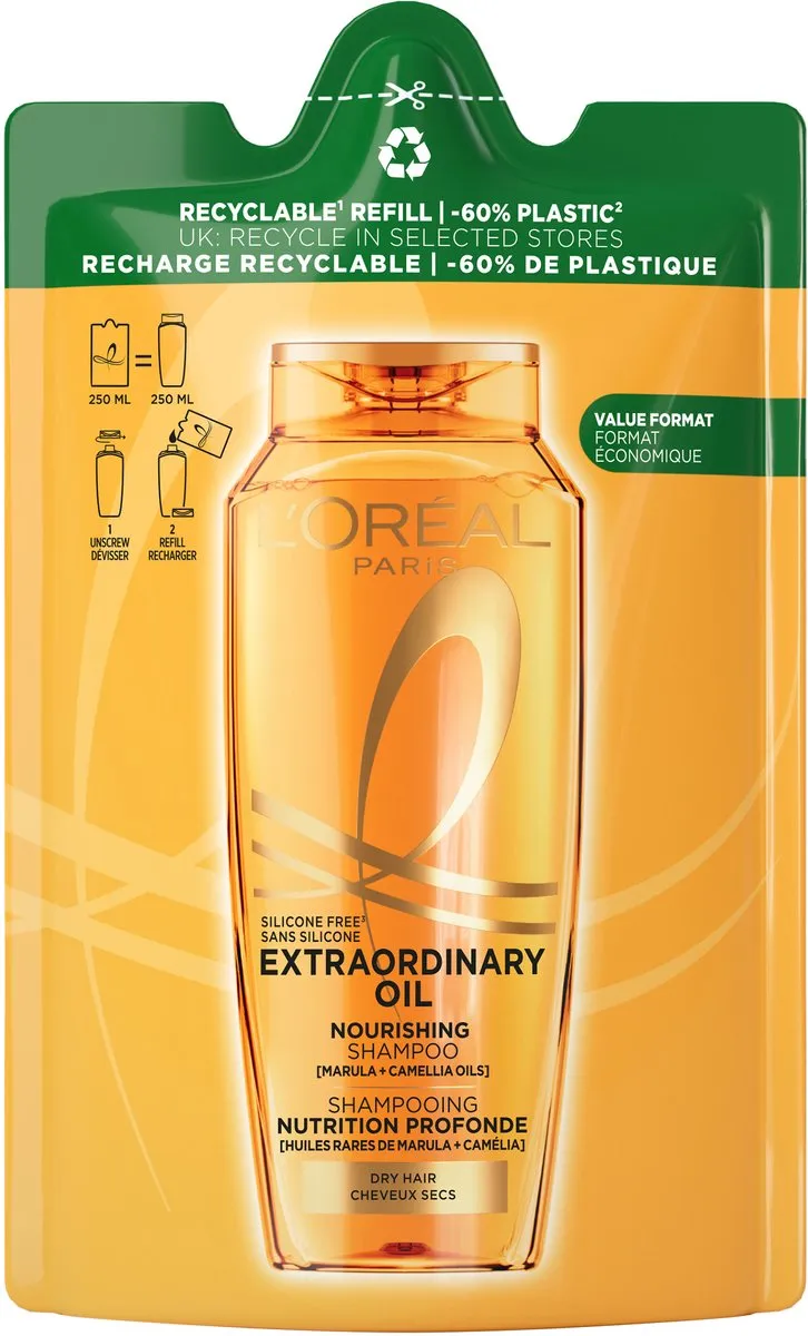 L'Oréal Paris Elvive Extraordinary Oil Shampoo Navul 6x250ml