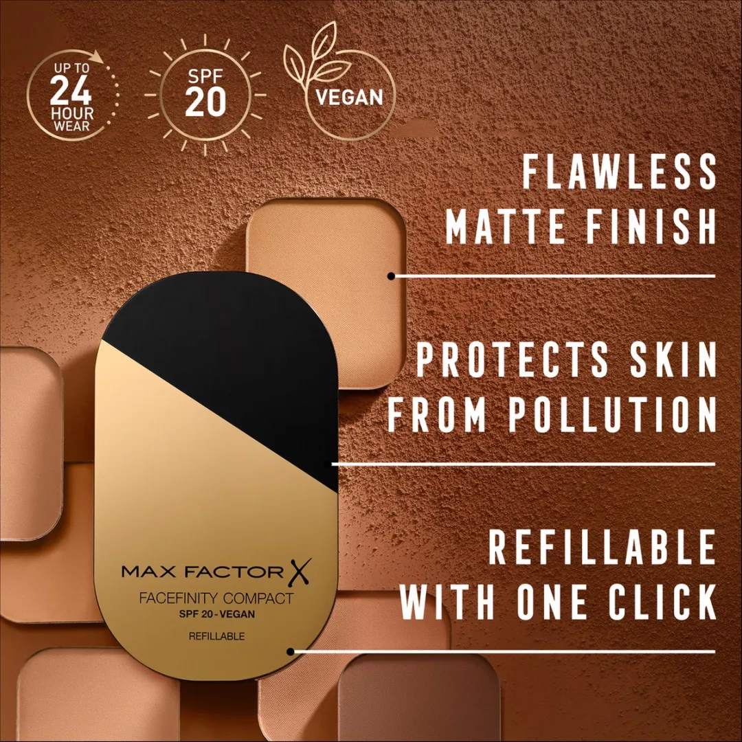 Max Factor Facefinity Compact Foundation 003 Natural Rose 10g