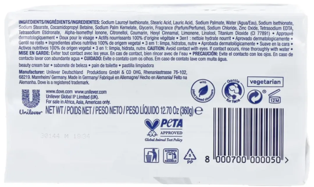 Dove Original Beauty Cream Zeep - 4x100g