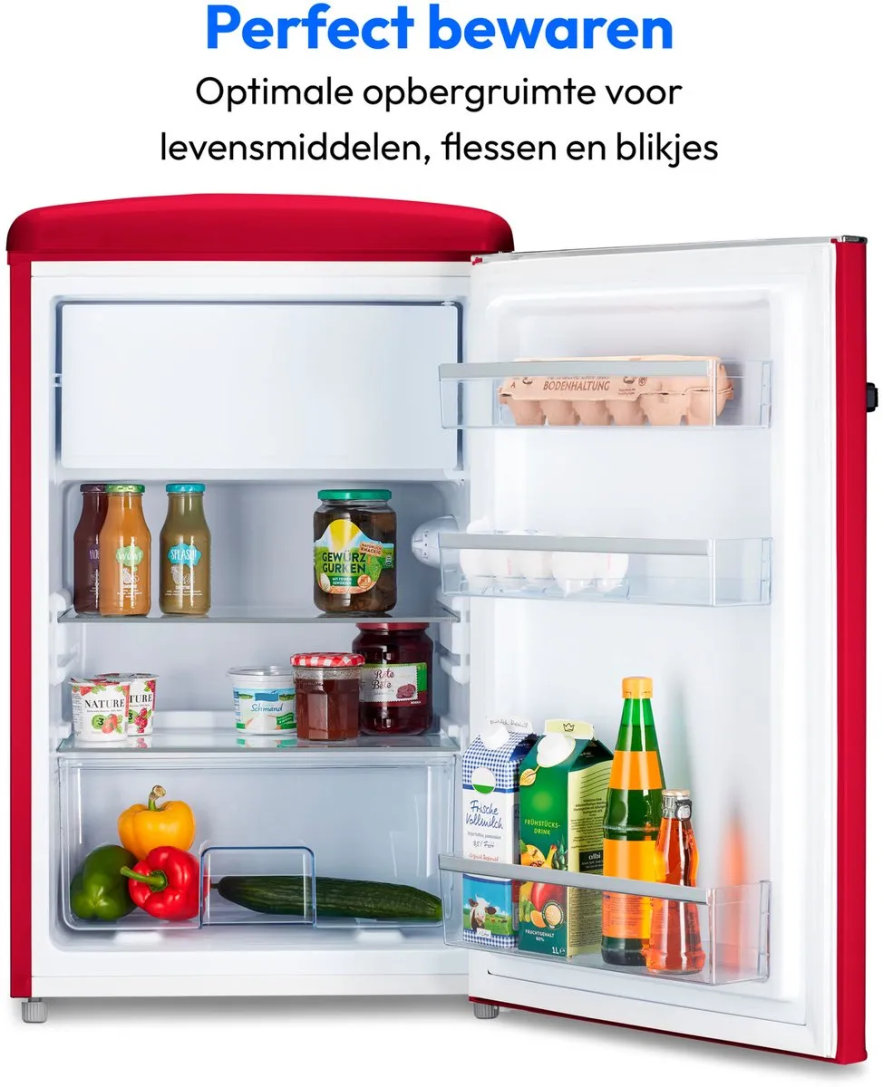 Medion MD37790 Retro Koel-Vriescombinatie 108L - Rood