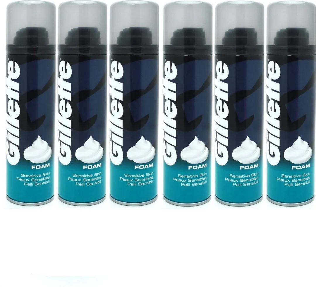 Gillette Scheerschuim Gevoelige Huid 200ml - 6 Stuks