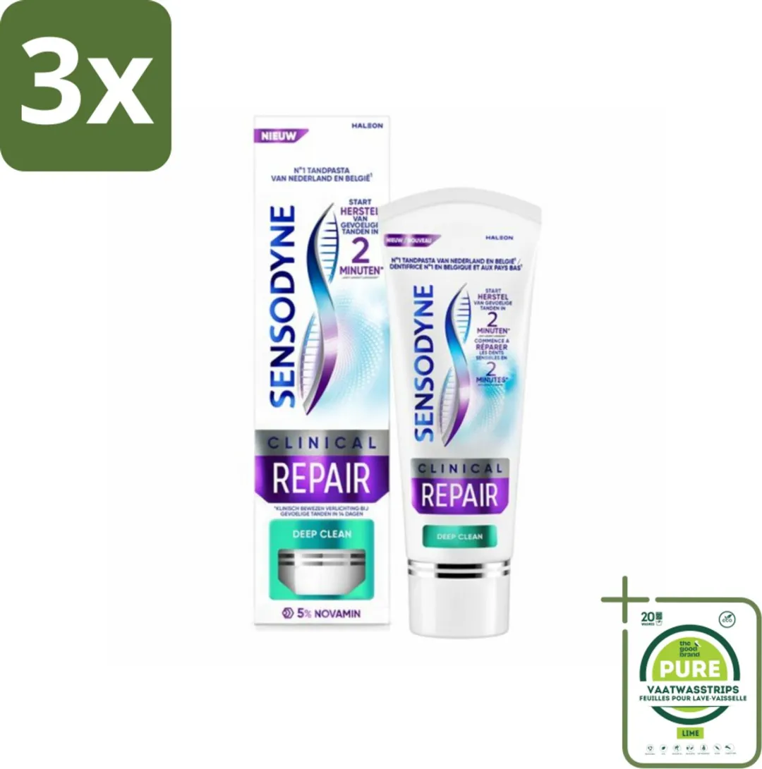 Sensodyne Clinical Repair Deep Clean Tandpasta 225ml