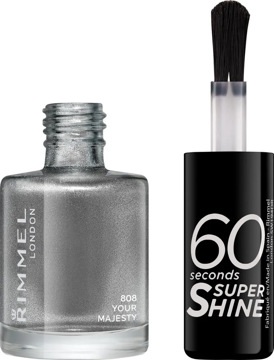 Rimmel London 60 Seconds Supershine Nagellak 808 - Zilver - 8ml