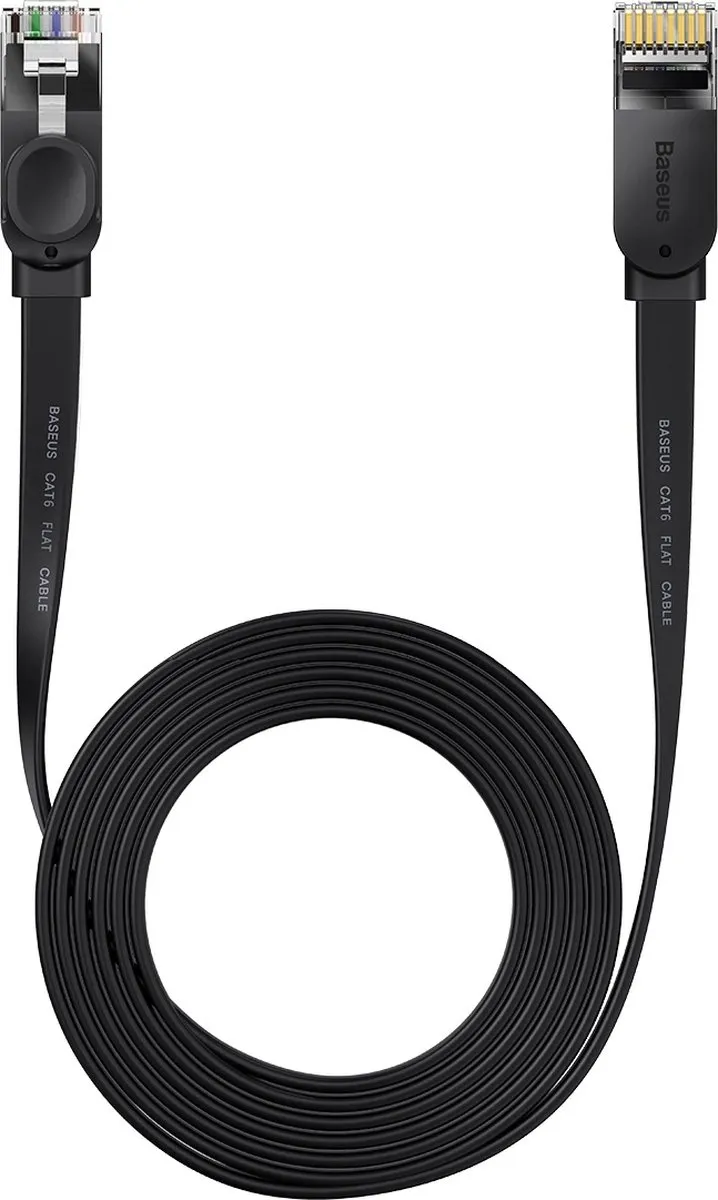 Baseus Speed Six RJ45 Netwerkkabel 1000Mbps 10m - Zwart
