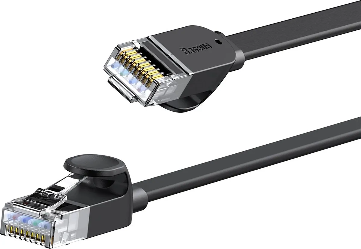 Baseus Speed Six RJ45 Netwerkkabel 1000Mbps 10m - Zwart - afbeelding 6 van 6