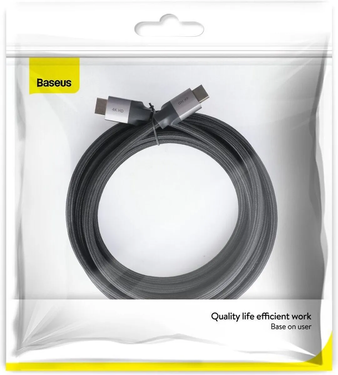 Baseus Premium HDMI Kabel 1m 4K 2.0 - Zwart