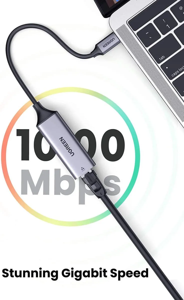 UGREEN USB-C Gigabit Ethernet Adapter CM199 - Grijs