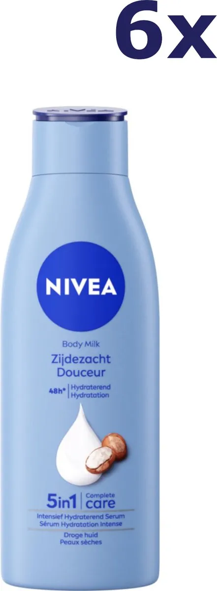 NIVEA Silky Smooth Bodylotion 250ml - 6 Stuks