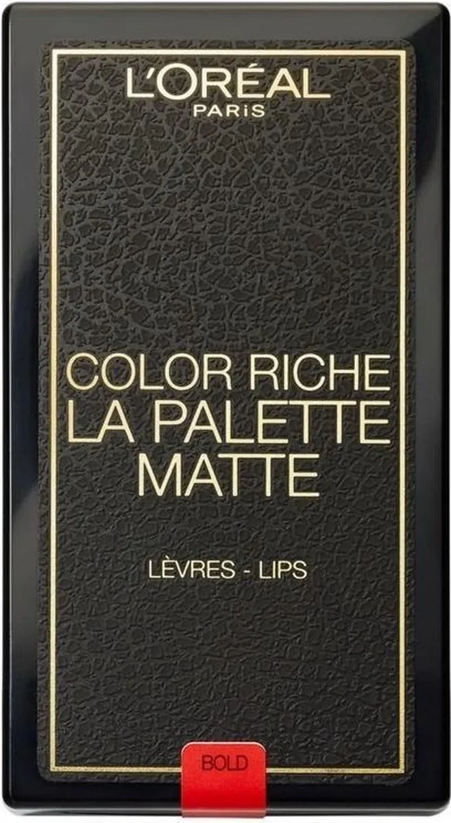 L'Oréal Paris Color Riche La Palette Lip Palette Bold Matte - Rood