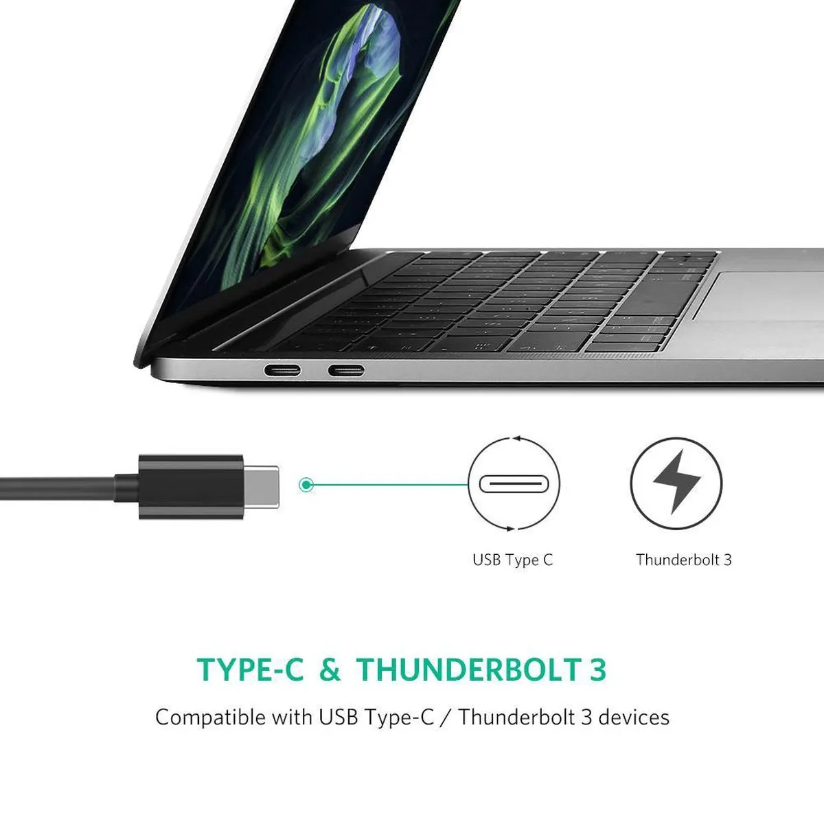 UGreen USB-C naar Ethernet Adapter 1000Mbps - Zwart